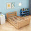 Lit plateforme simple en bois avec garde-corps-872368673-872368672