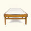 Chaise longue d'extérieur en bois d'acacia avec siège en filet respirant, chaise longue inclinable en bois de source durable pour la cour arrière, idéale pour la lecture et la sieste d'été, chaise d'extérieur de 78,25 po de profondeur