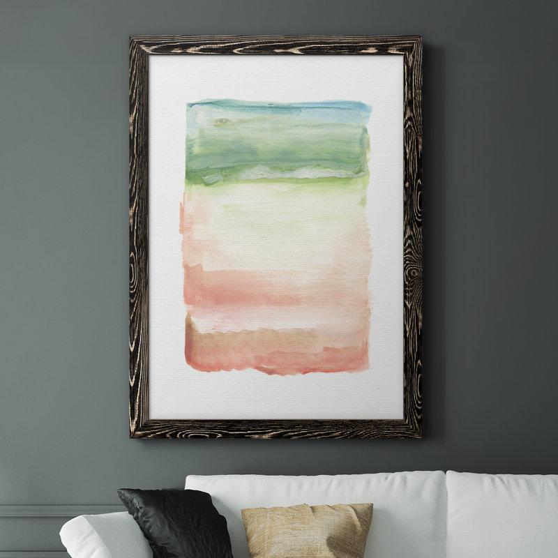 Skye I - Peinture sur toile encadrée, Toile avec cadre noir, H 44 po x l 31 po x P 1 po