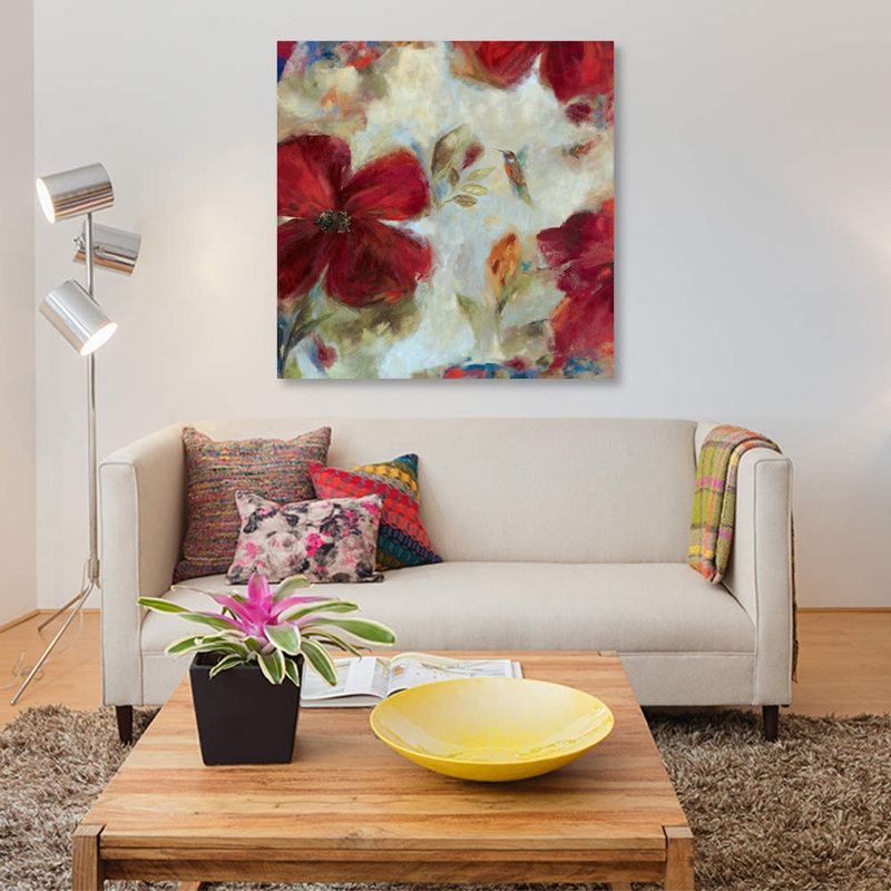 «Hummingbird II», impression sur toile, H 37 po x l 37 po x P 1,5 po, Pas de tapis, Toile tendue