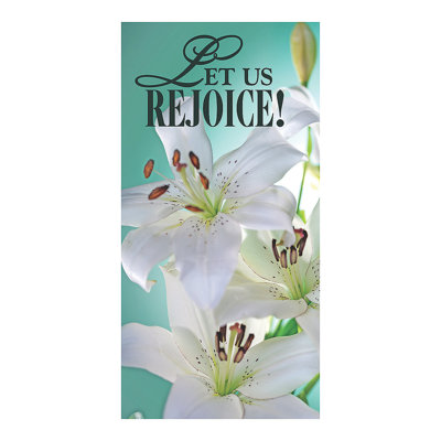 The Holiday Aisle® Let Us Rejoice Lily Door Banner - Party Decor - 1 Piece