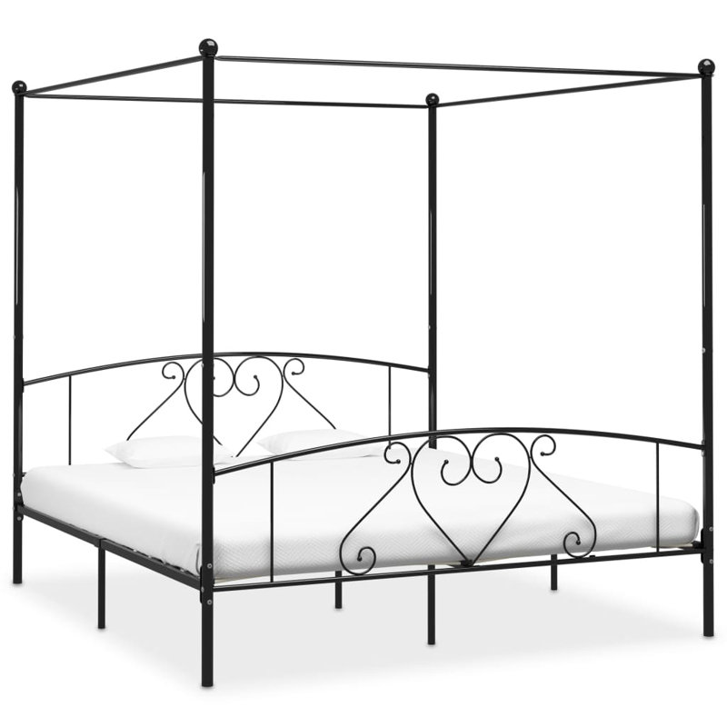 Zackery Metal Bed, black, Super King (6')