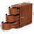10.8” Walnut Solid Wood 3-Drawer End Table – Fully Assembled Narrow Nightstand