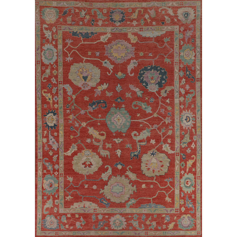 Tapis all-over orange Oushak 9