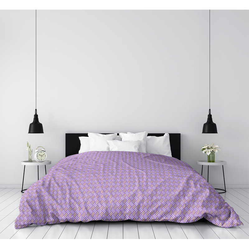 Housse de couette simple Katelyn Elizabeth, Housse de couette pour très grand lit, Mauve, Microfibre