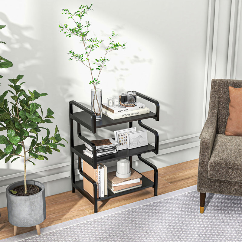 Onir 55cm W Steel Shelving Unit, Black