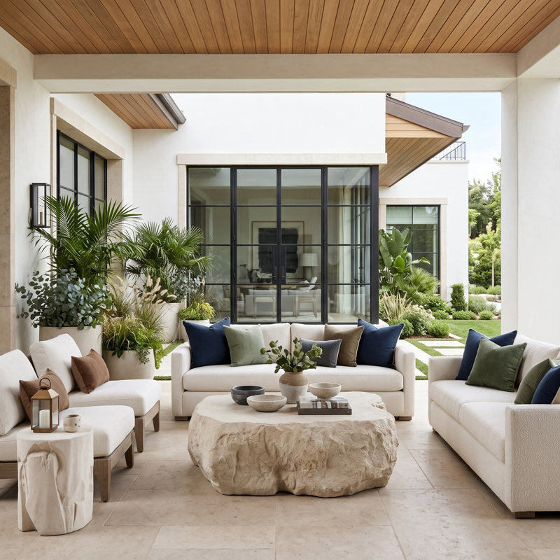 White Stone Coffee Table, Roman Stone