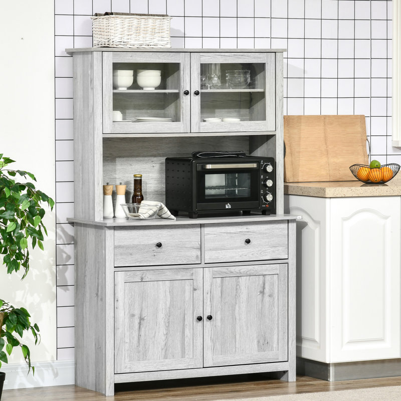 Buffet de cuisine, armoire de rangement pour garde-manger, comptoir à micro-ondes ouvert