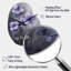 Mauve gris Violets Dream I - Horloge murale asymétrique florale en métal-458895478