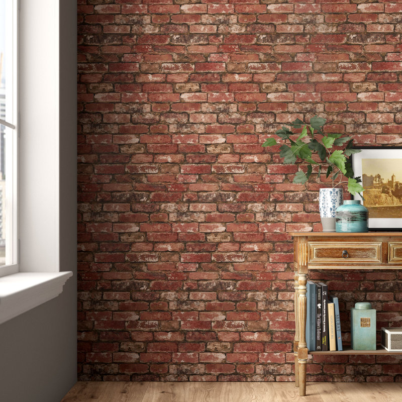 Esplen 10m x 52cm Wallpaper Roll, Red