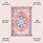 Ville Ornate Medallion Machine-Washable Terracotta/Navy Rug-1153579044