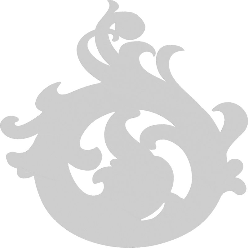 Applique Fayette Rosette, H 1,5 po x l 1,5 po x P 0,25 po, Gauche