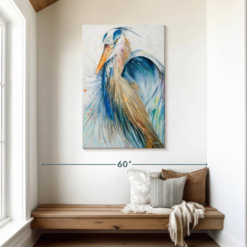 Brampt New Blue Heron II, 45" H x 30" W