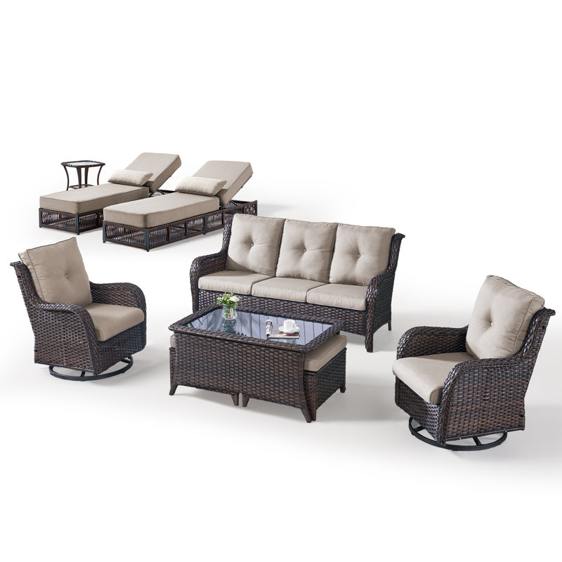 Ensemble de conversation pour 7 à 9 personnes Clybourn, Beige