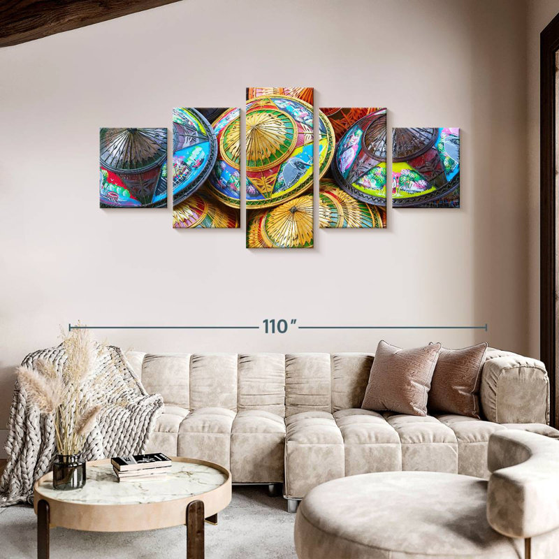 Asian Rice Hat, 42" H x 92" W