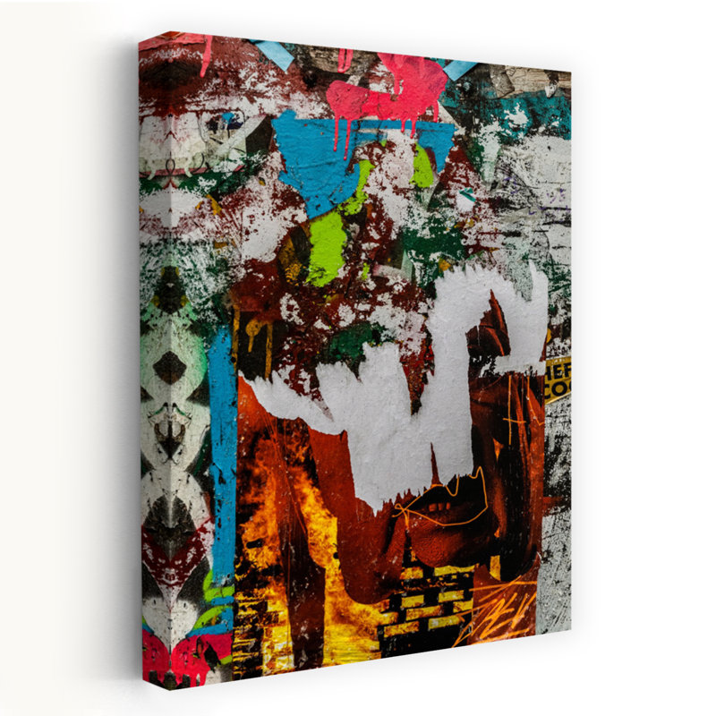Art mural contemporain Graffiti, New York, New York, États-Unis, H 48 po x l 32 po