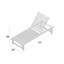 Chaise longue inclinable simple en teck de 74 po Arnoult