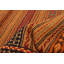 Tapis brun clair / orange / rouge en laine tissé à la main