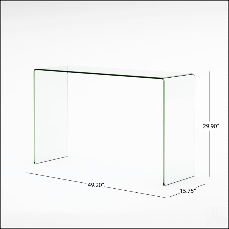 Table console en verre trempé trempé 12 mm