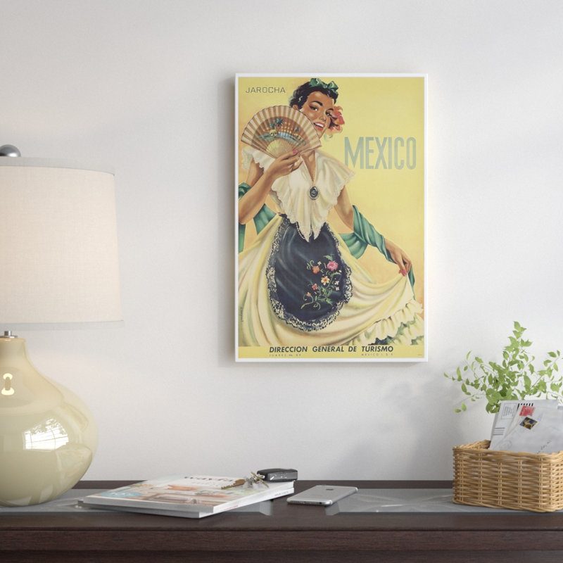 « Mexique : tourisme II' publicité Vintage sur toile, 26" H x 18" L x 1,5" D