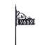 Boardwalk Double Sided Reflective Lawn Address Sign on 30" Pole