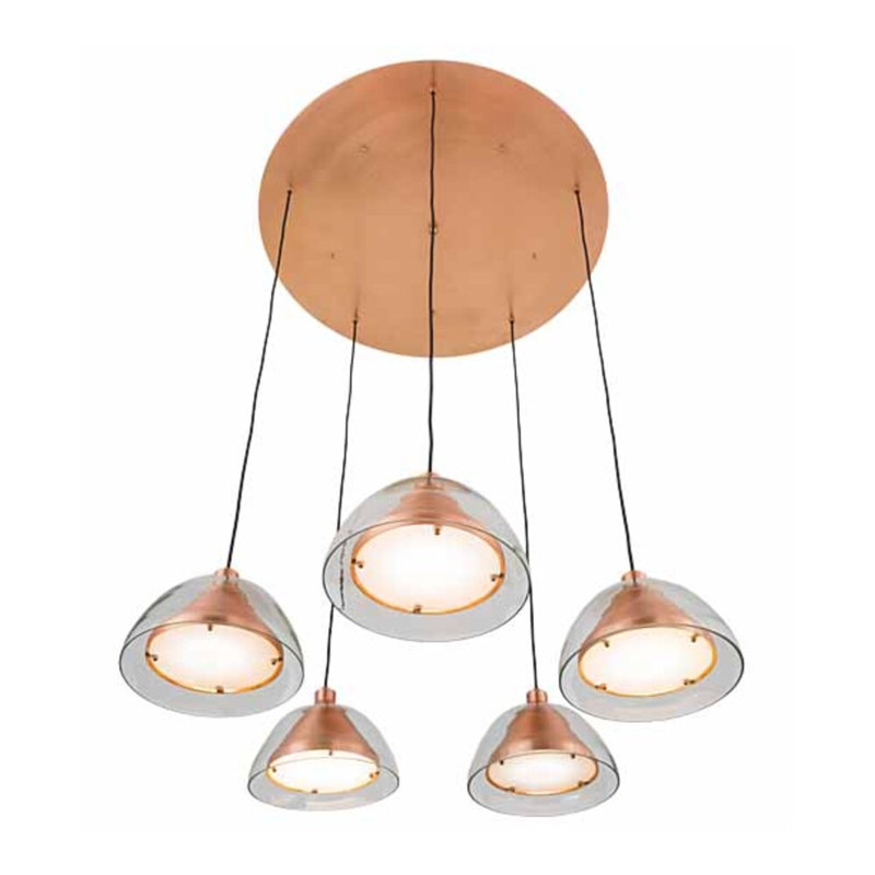 Muspelheim 5 - Light Copper Dome Pendant