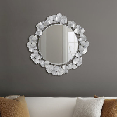 Miroir mural rond 30,5 "Gingko
