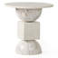 Marlow Genuine Marble Pedestal End Table-1666242032