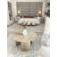 Tapis argenté en peau de vache Meer-704430789