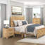 Lit à panneau en bois rustique avec motif à chevrons - naturel + bois + contemporain + moderne + rustique-130096706