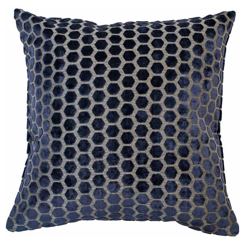 Abstract Sqaure Throw Cushion, Navy, 43cn H x 43cm W