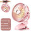 Ventilateur de bureau à pince avec lumières et ventilateur USB portatif à 5 niveaux-110407370