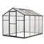 Serre en aluminium d'extérieur - Pour conditions difficiles et polycarbonate ventilé pour les jardins Installation rapide gardée