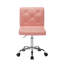 Chaise de bureau pivotante et réglable sans accoudoirs rose avec roulettes-1928562383