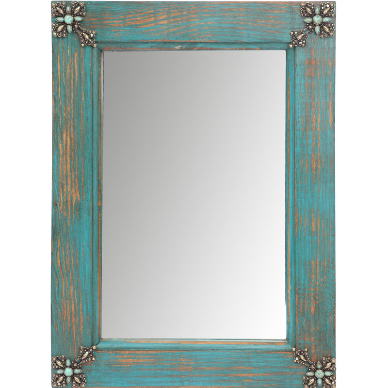 Miroir décoratif cross rustique Eichhorn, Turquoise