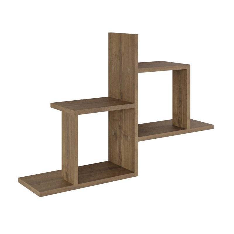 Aretha 4 Piece Square Floating Shelf, Hitit