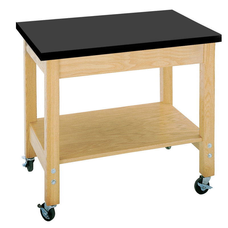 Access Quick-Ship Mobile Demo Cart, Black Chemguard Laminate/Oak