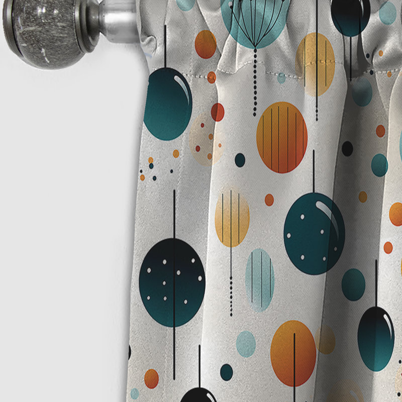 Motif scandinave Simplicity à pois II - Rideau occultant abstrait - 1 panneau, L 52 po x L 84 po