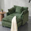 Fauteuil d'appoint surdimensionné en chenille avec repose-pieds-1219660615