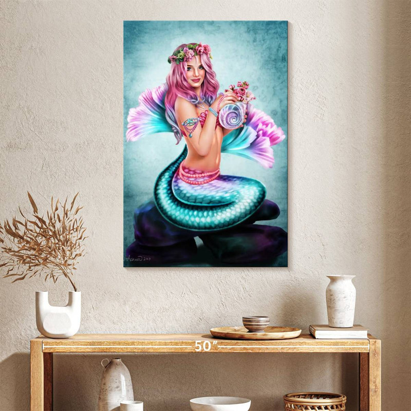 Fleurs de printemps Kelan Mermaid, H 39 po x l 26 po