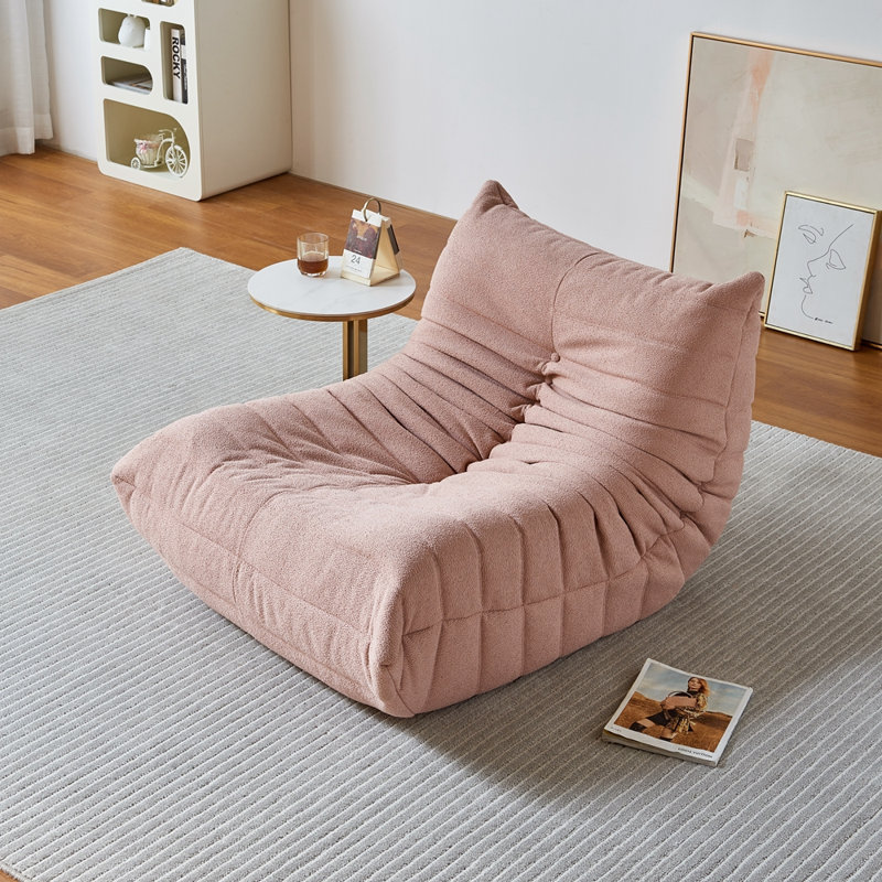 Canapé-lit moderne sans accoudoirs, Ourson rose