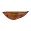 Wood Crescent Floating Wall Shelf, Brown