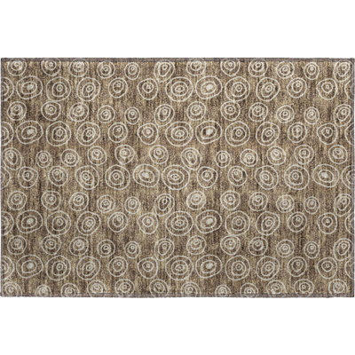 Premium Machine Washable Prisco Brown Rug