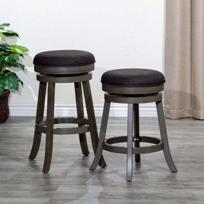 Tabouret de comptoir, siège en tissu