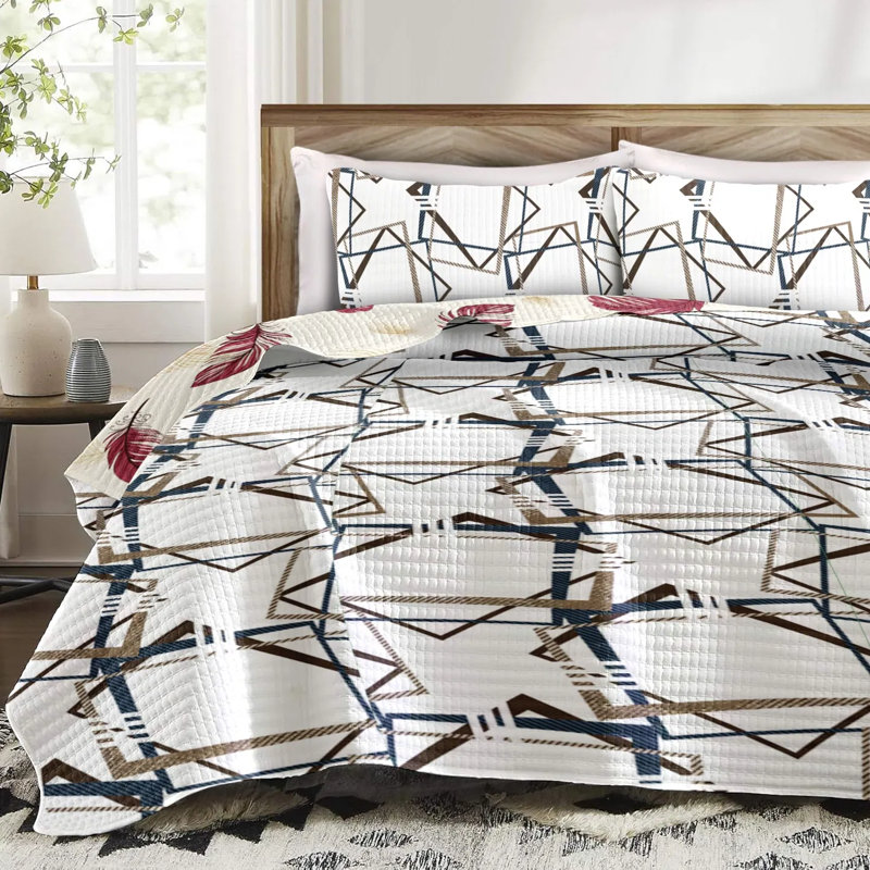 Ensemble de couvre-lit matelassé 9 pièces avec rideaux transparents, ensemble de literie comprenant couvre-lit, taies décoratives et rideaux filtrants, dessus à œillets de 1,6 po, lavable à la machine