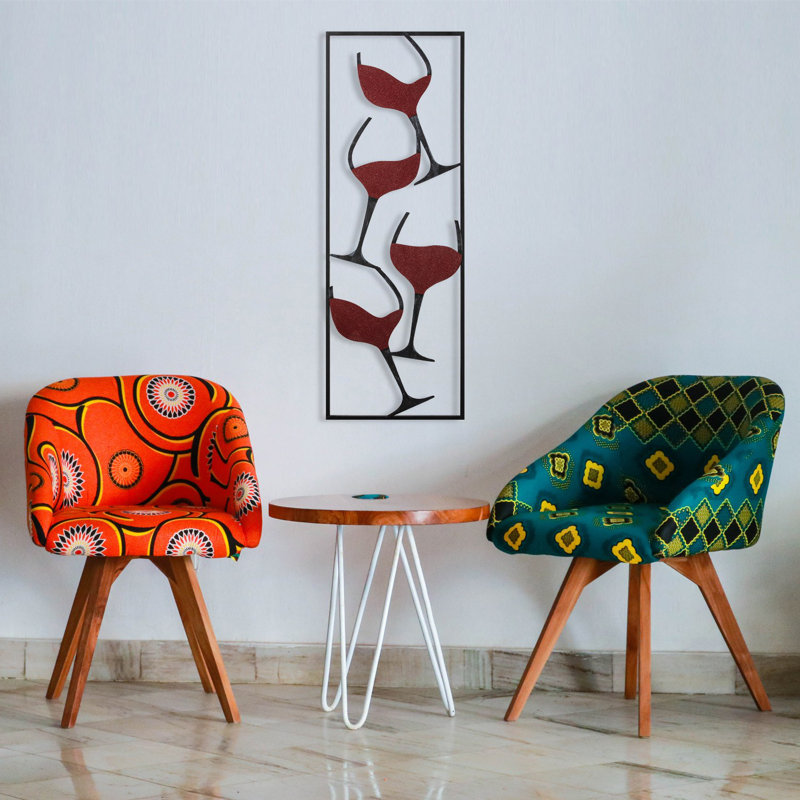 Hand-Painted Decorative Metal Accessory, 12.6 x 2.0 x 35.4 inches | 100% Metal, Thickness: 0.03 inches | Unique Finish with Color Variations | Perfect for Home Decor & Stylish Accents in Any Room