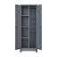 Armoire de rangement robuste 65 po avec portes verrouillables, tablettes réglables et tringle de suspension, casier utilitaire tout acier pour le garage, le sous-sol et les outils de nettoyage-1626171687