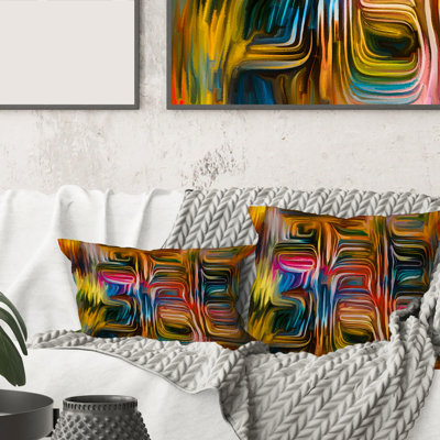 Carré, couleur Fusion II - coussin décoratif moderne imprimé