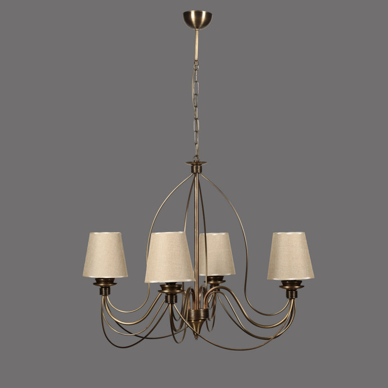 Lustre American Traditional Glam, structure en métal, hauteur réglable de 23,6 à 35,4 pouces | 23,6 po de diamètre | Douille E14 de 40 W maximum | Luminaire élégant pour le salon, la salle à manger et le vestibule