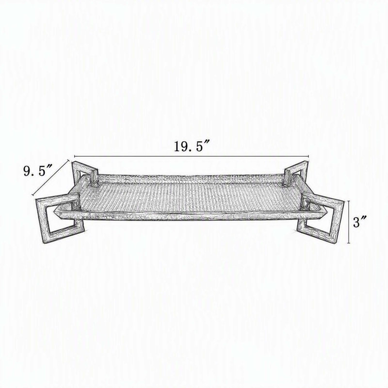 Artisan‑Crafted Aluminum Serving & Accent Decorative Tray